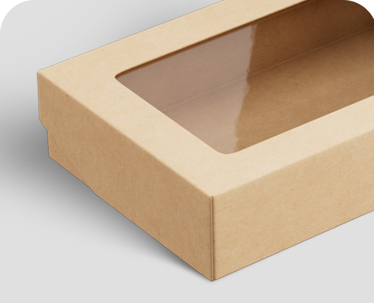 Kraft box with a window Kraft box with a window