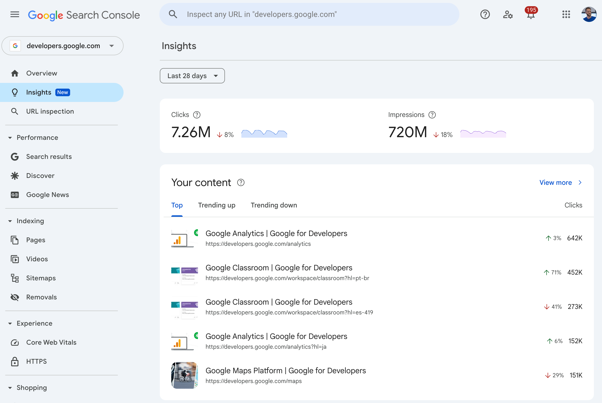 Inspect any URL bar at the top of Search Console and URL inspection in the left menu